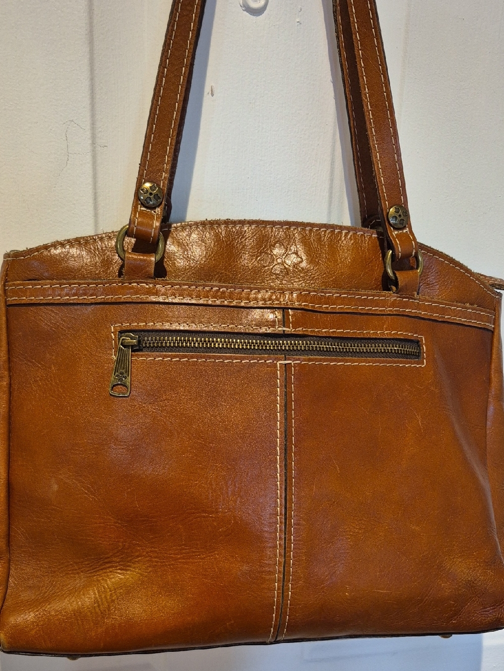 Patricia Nash Poppy Tote I Tan Leather Shoulder Bag - Elegant Everyday Tote